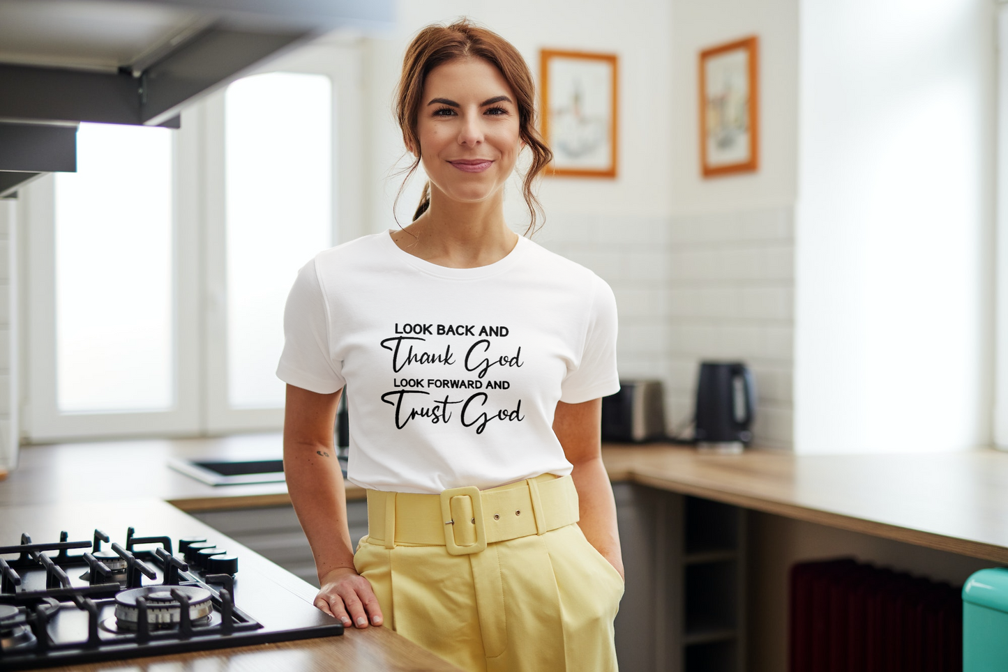 Look Back and Thank God Look Forward and Trust God Tshirt