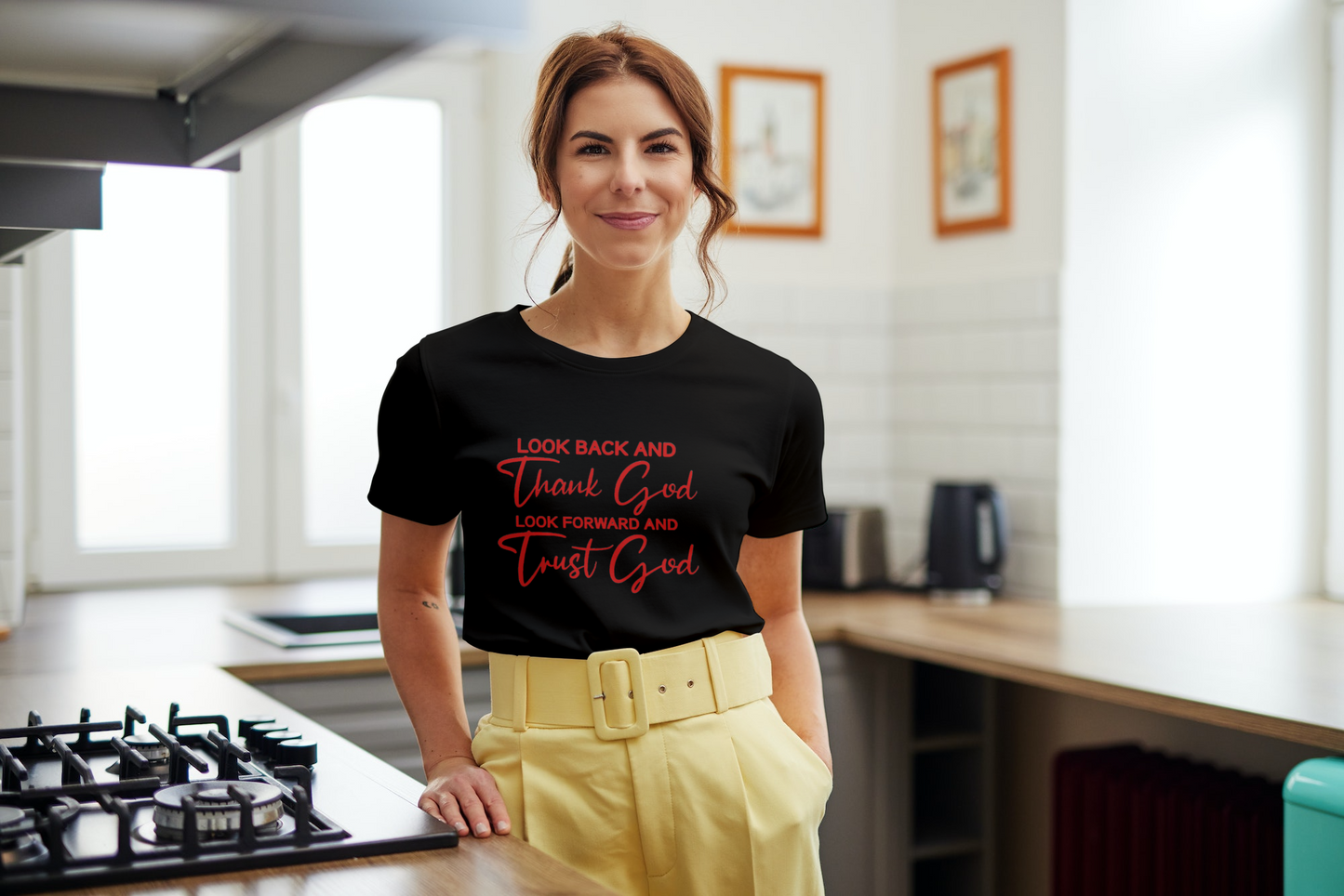 Look Back and Thank God Look Forward and Trust God Tshirt